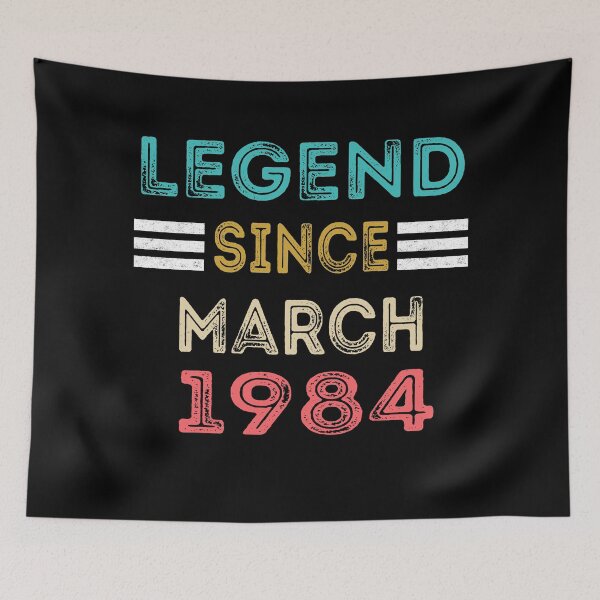 Item preview, Retro Vintage Legend Since March 1984 Birthday Gift designed and sold by meedTee.