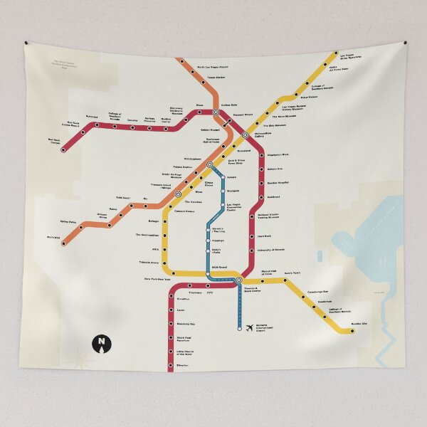 Item preview, Las Vegas Metro (Fantasy Subway Map, Las Vegas, Nevada) designed and sold by MetroPosters.