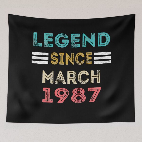 Item preview,  Retro Vintage Legend Since March 1987 Birthday Gift designed and sold by meedTee.