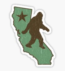California Bigfoot (Vintage Distressed-Look) Sticker