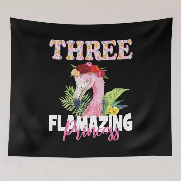 Item preview, Three Flamazing Princess 3rd Girls Birthday 3 Years Old print designed and sold by Grabitees.