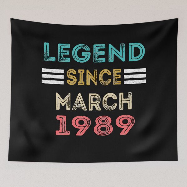 Item preview,  Retro Vintage Legend Since March 1989 Birthday Gift designed and sold by meedTee.