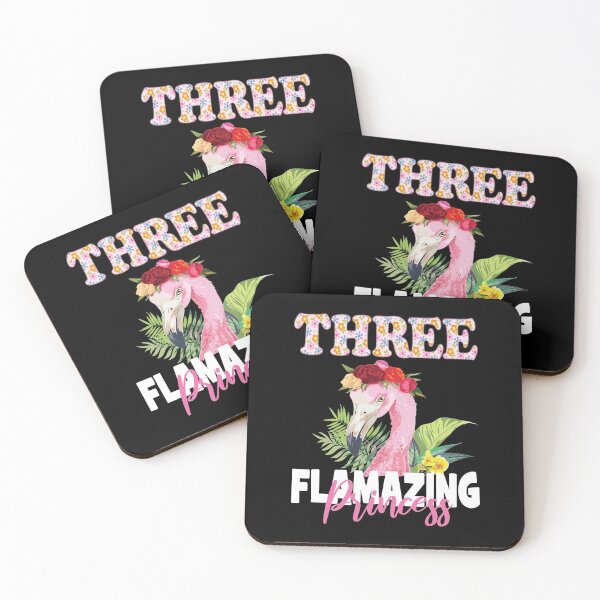 Item preview, Three Flamazing Princess 3rd Girls Birthday 3 Years Old print designed and sold by Grabitees.