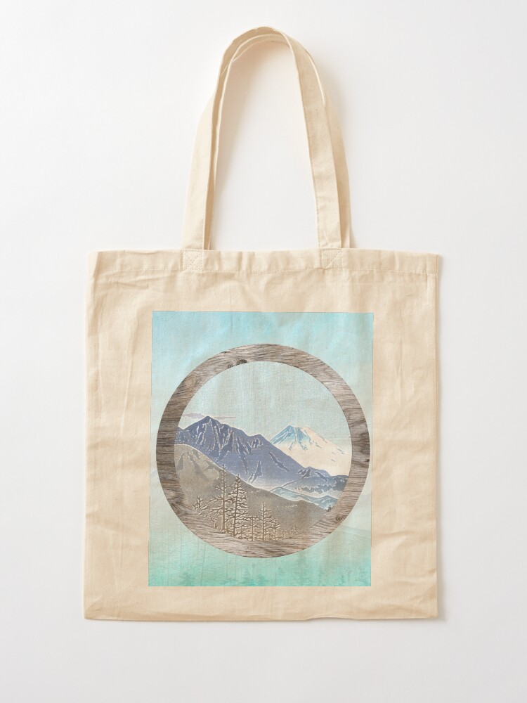 Alternate view of Looking to the mountains Tote Bag