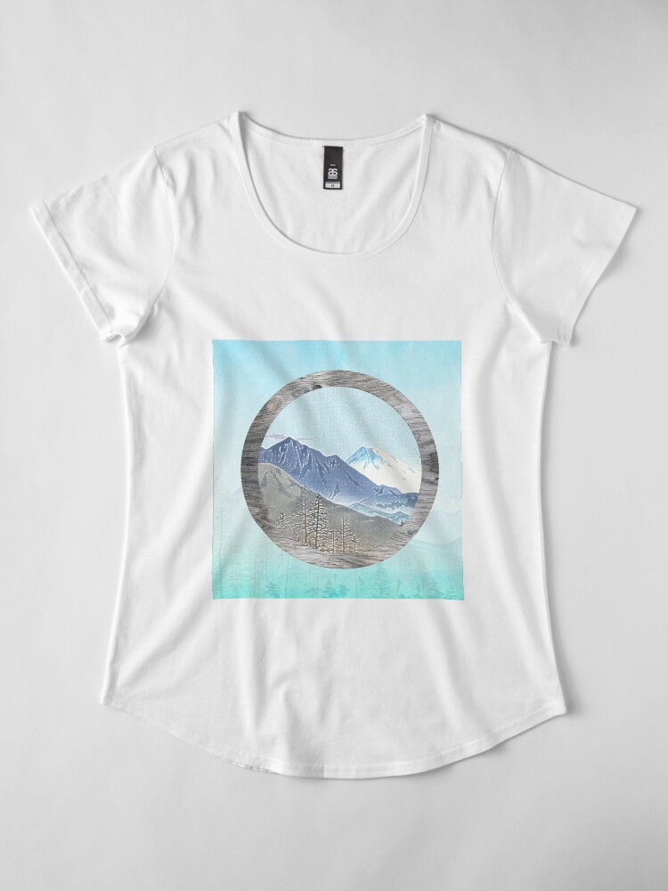 Alternate view of Looking to the mountains Premium Scoop T-Shirt