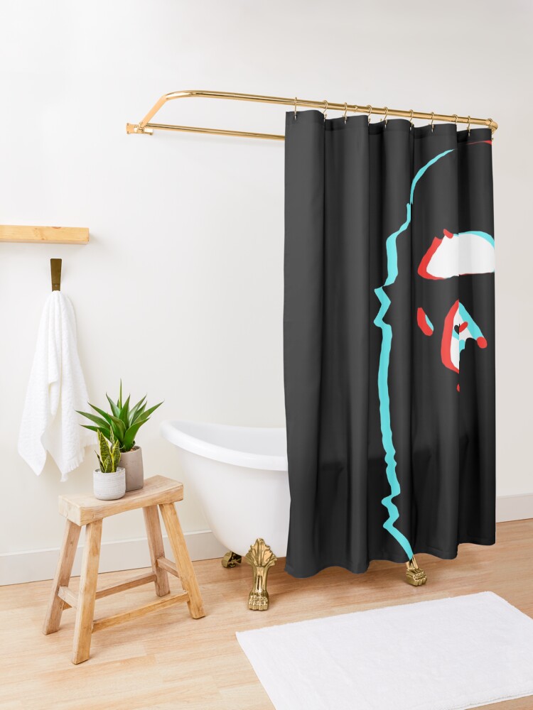 Alternate view of trippy bape Shower Curtain