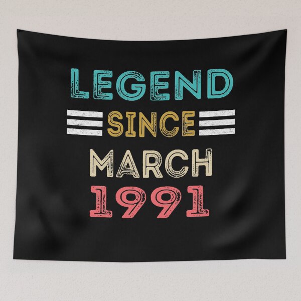 Item preview, Retro Vintage Legend Since March 1991 Birthday Gift designed and sold by meedTee.