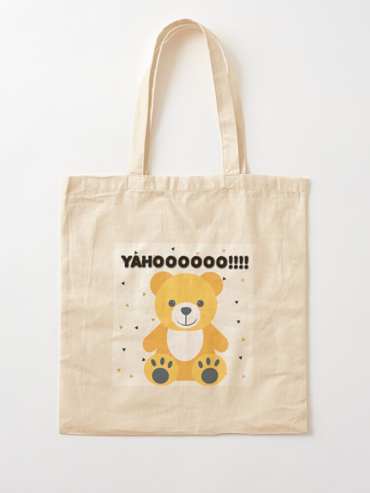 The Best Teddy Design Printed Tote Bag