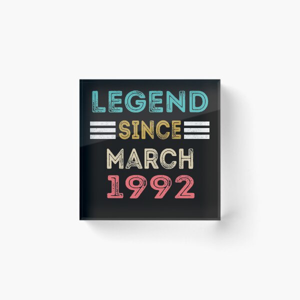 Item preview,  Retro Vintage Legend Since March 1992 Birthday Gift designed and sold by meedTee.