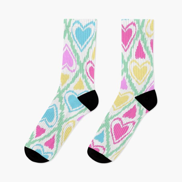 Item preview, Multi Colored hearts ornament pastel kids childish scribble design designed and sold by fuzzyfox.
