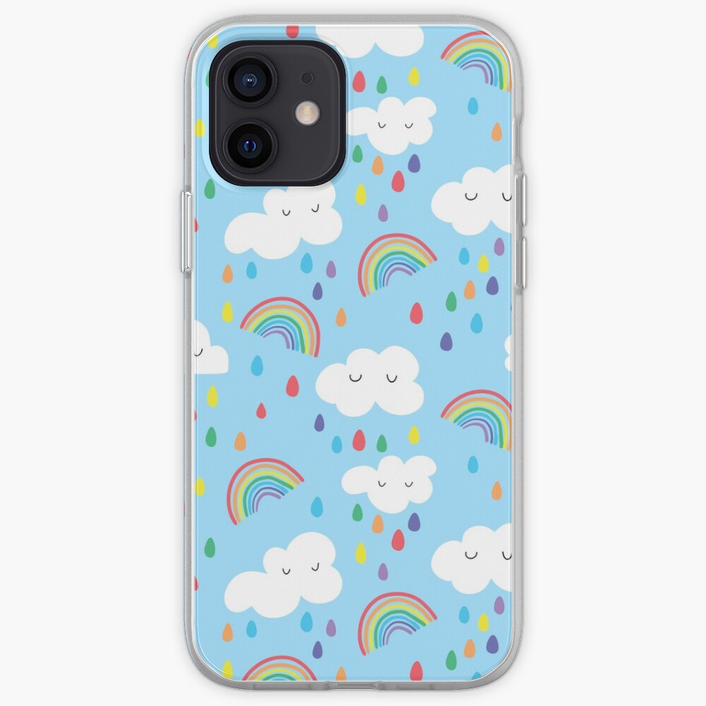Rainbow and clouds iPhone Case
