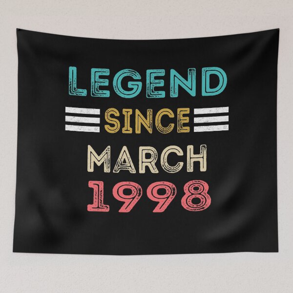 Item preview, Retro Vintage Legend Since March 1998 Birthday Gift designed and sold by meedTee.