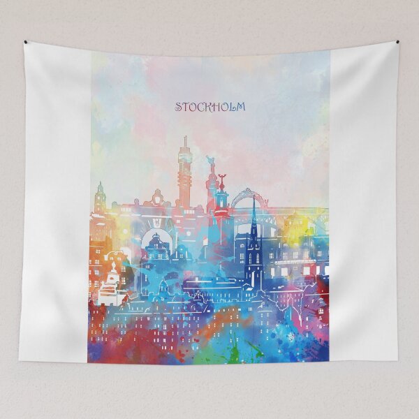 Item preview, stockholm skyline designed and sold by BekimART2.