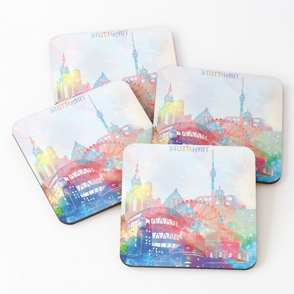Item preview, stuttgart skyline designed and sold by BekimART2.
