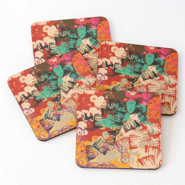 Item preview, Abstract Expressionist Shapes Design Painting Colorful designed and sold by livianasgifts.