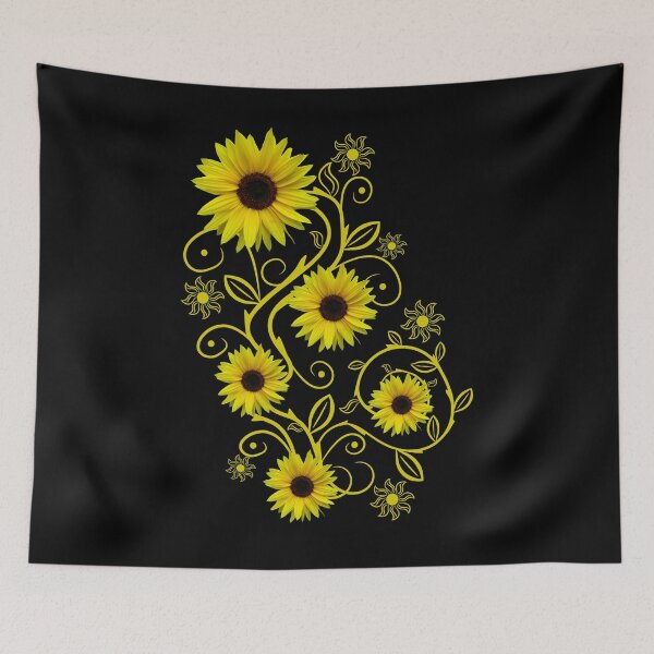 Item preview, Sunflowers sunflower floral tendril ornament floral flowers designed and sold by rhnaturestyles.