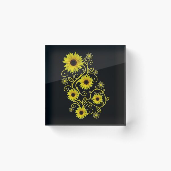 Item preview, Sunflowers sunflower floral tendril ornament floral flowers designed and sold by rhnaturestyles.
