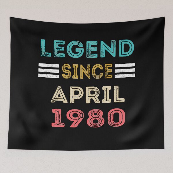 Item preview, Retro Vintage Legend Since April 1980 Birthday Gift designed and sold by meedTee.