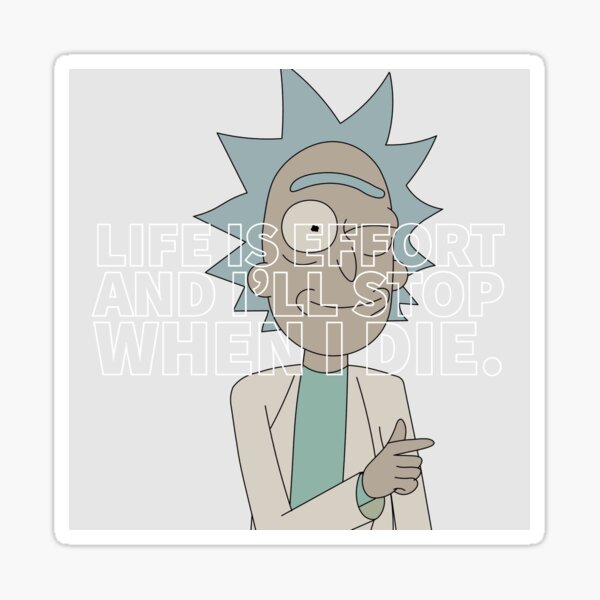DIE CUT Decal Adult Swim Sticker NOT PRINTED A-39 Rick Rick And Morty