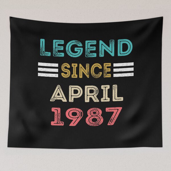 Item preview, Retro Vintage Legend Since April 1987 Birthday Gift designed and sold by meedTee.