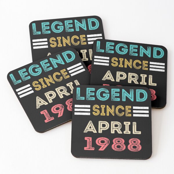 Item preview, Retro Vintage Legend Since April 1988 Birthday Gift designed and sold by meedTee.