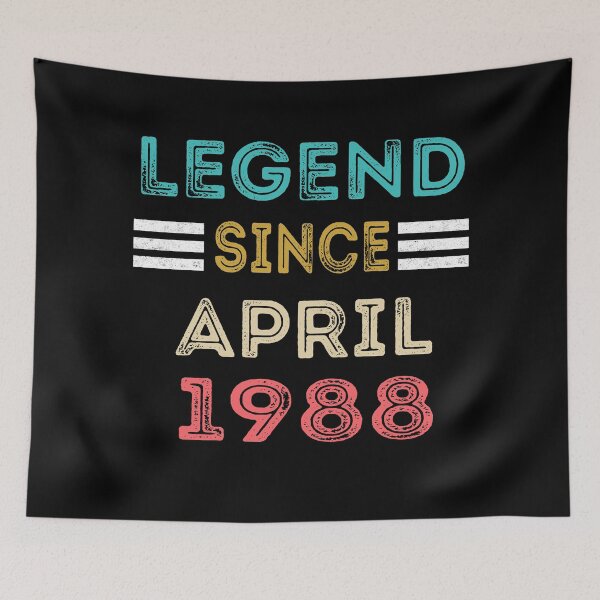 Artikelvorschau, Retro Vintage Legende seit April 1988 Geburtstagsgeschenk entworfen und verkauft von meedTee.