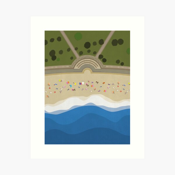 Item preview, Coogee Beach Sydney | Aerial Illustration  designed and sold by The-Drone-Man.
