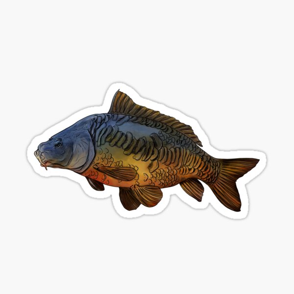 Item preview, small mirror carp designed and sold by InkFish Art.