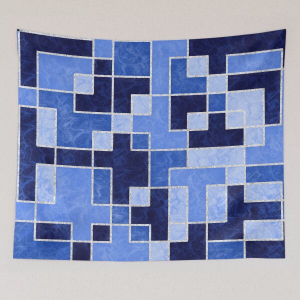 Item preview, Silver and Blue Geometric Design designed and sold by Amelia O'Toole.