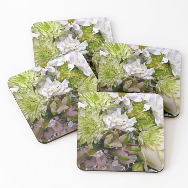 Item preview, WHITE AND GREEN FLOWERS designed and sold by Elaine Bawden.