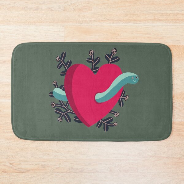 Item preview, Heart worm on green designed and sold by Pacesyte.