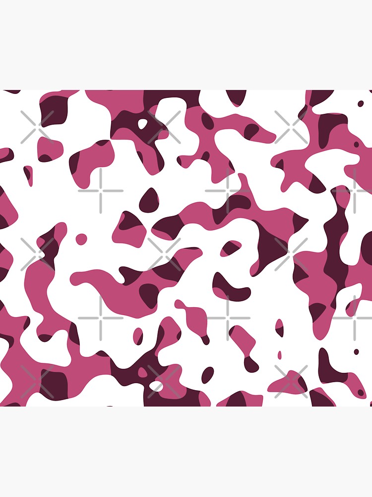 "Pink and White Camo" Sticker by kcstudio Redbubble