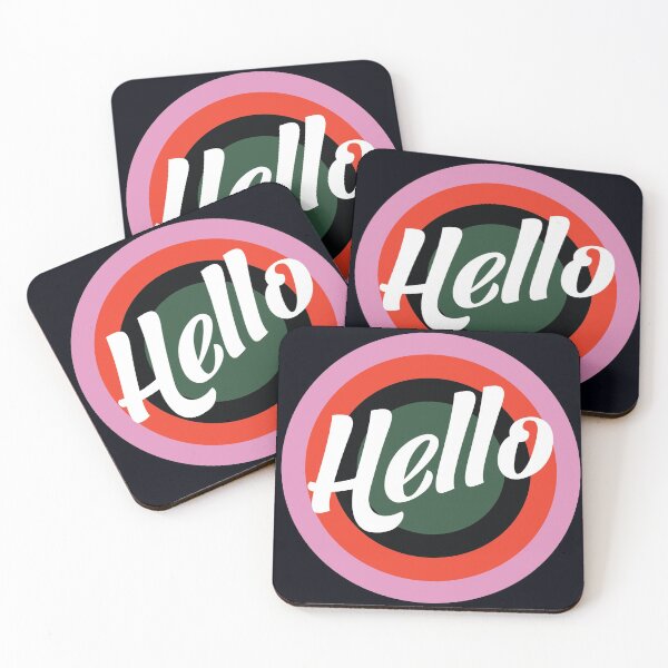 Item preview,  Hello retro print on black designed and sold by Pacesyte.