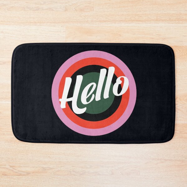Item preview,  Hello retro print on black designed and sold by Pacesyte.