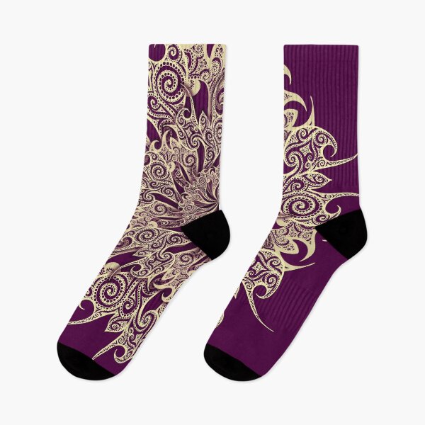Item preview, Oriental Tattoo Mandala - gold on magenta designed and sold by pearlposition.