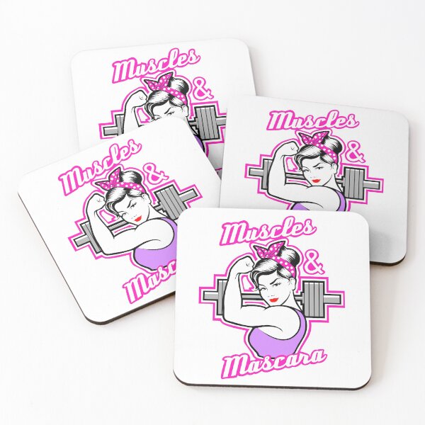 Item preview, Muscles and Mascara, girls with muscle, strong girl, barbell girl designed and sold by Tim Addison.