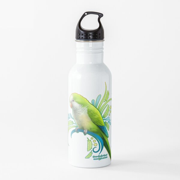 Green Quaker Parrot Water Bottle