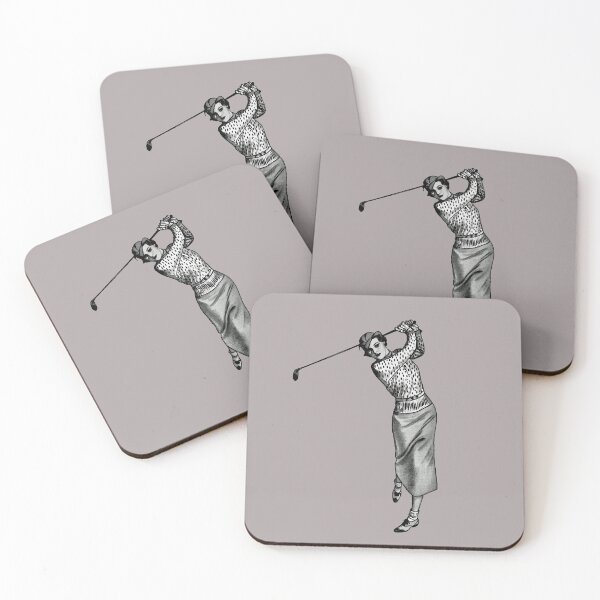Item preview, Vintage Woman Golfer Swinging the Gold Club URM designed and sold by urmaddad.