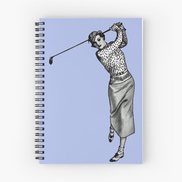 Item preview, Vintage Woman Golfer Swinging the Gold Club URM designed and sold by urmaddad.