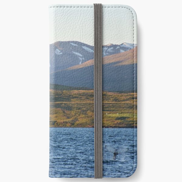 A whale waving goodbye in Eyjafjordur iPhone Wallet