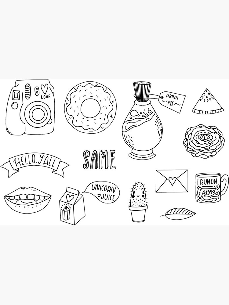 VSCO STICKER PACK - Noir et Blanc - Vinyle de haute qualité - 5 Autocollants