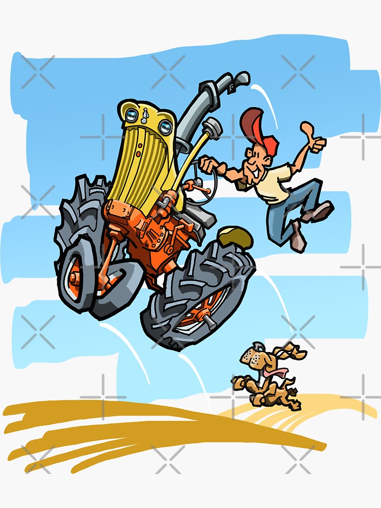 "Happy Yellow Tractor" Sticker for Sale by tractordoug Redbubble