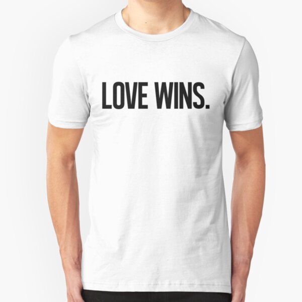 LOVE WINS. Slim Fit T-Shirt
