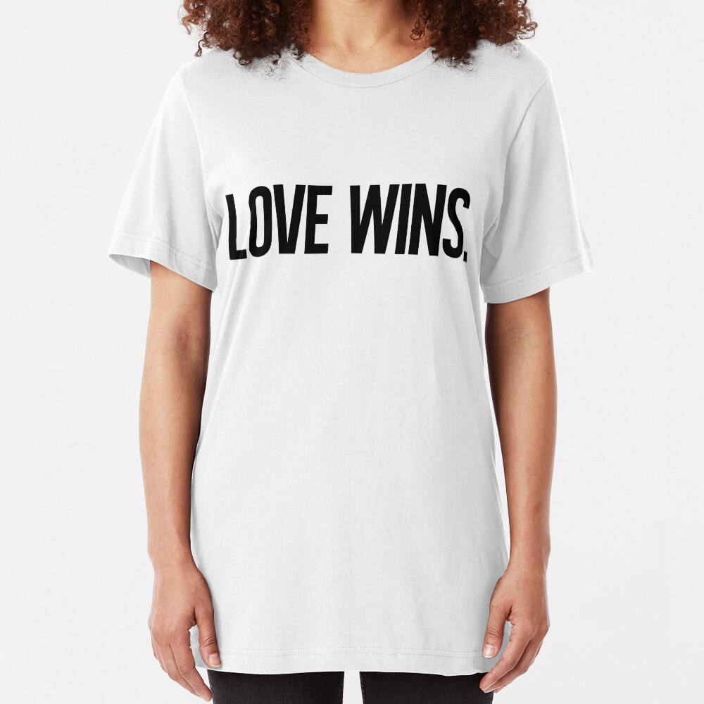 LOVE WINS. Slim Fit T-Shirt