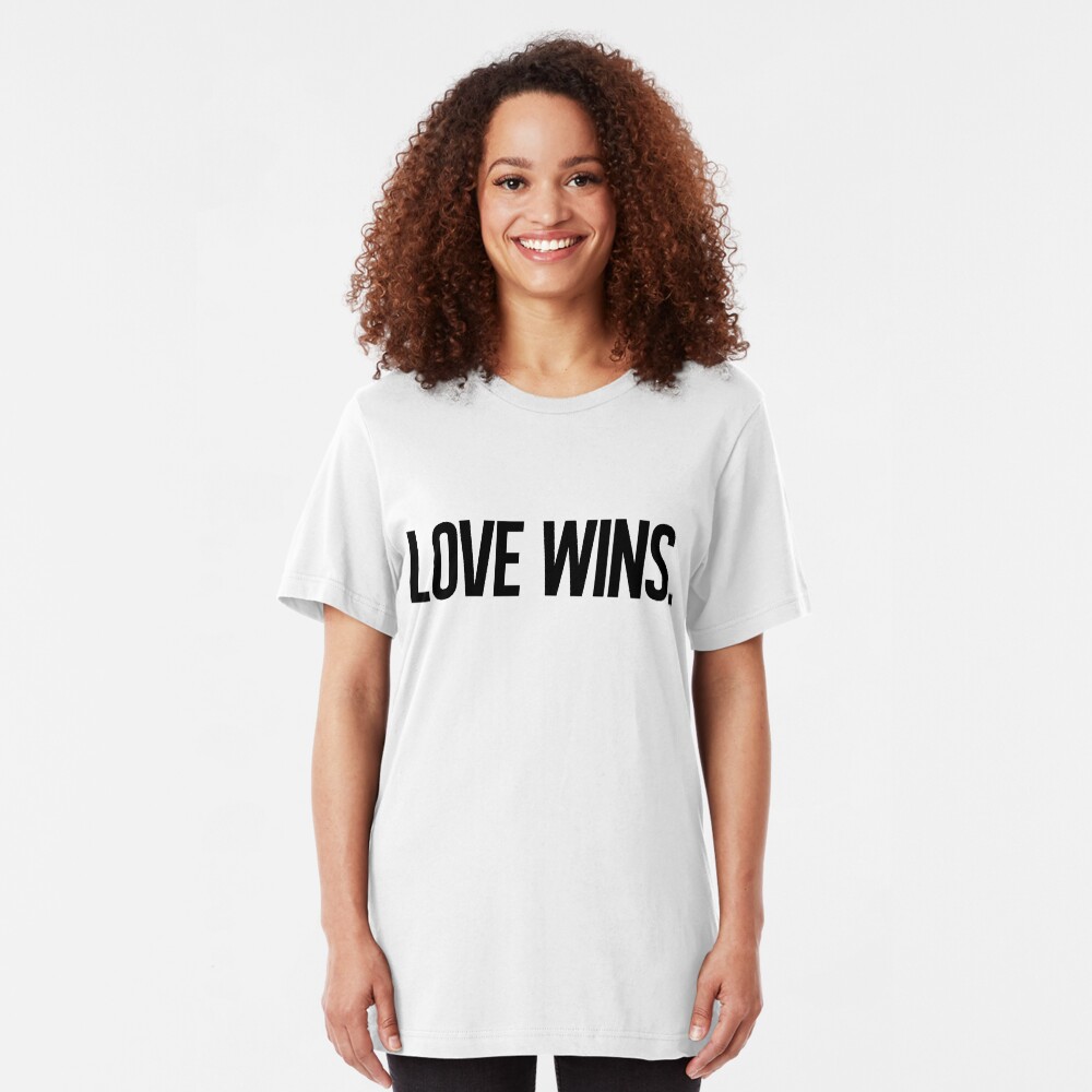 LOVE WINS. Slim Fit T-Shirt