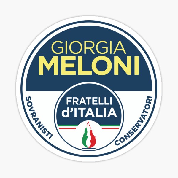 Giorgia Meloni Fratelli d'Italia Hermanos de Italia Pegatina