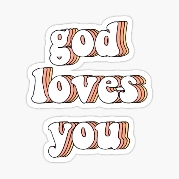 Love Jesus Laptop Stickers, God Love Stickers, God Us Sticker