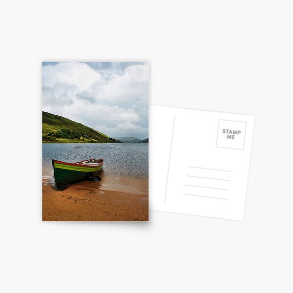 Lough Nafooey Boat Postcard