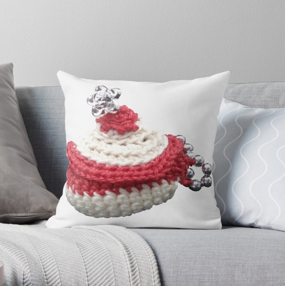 Coussin « Création en crochet, mini panière à perles, Vata»