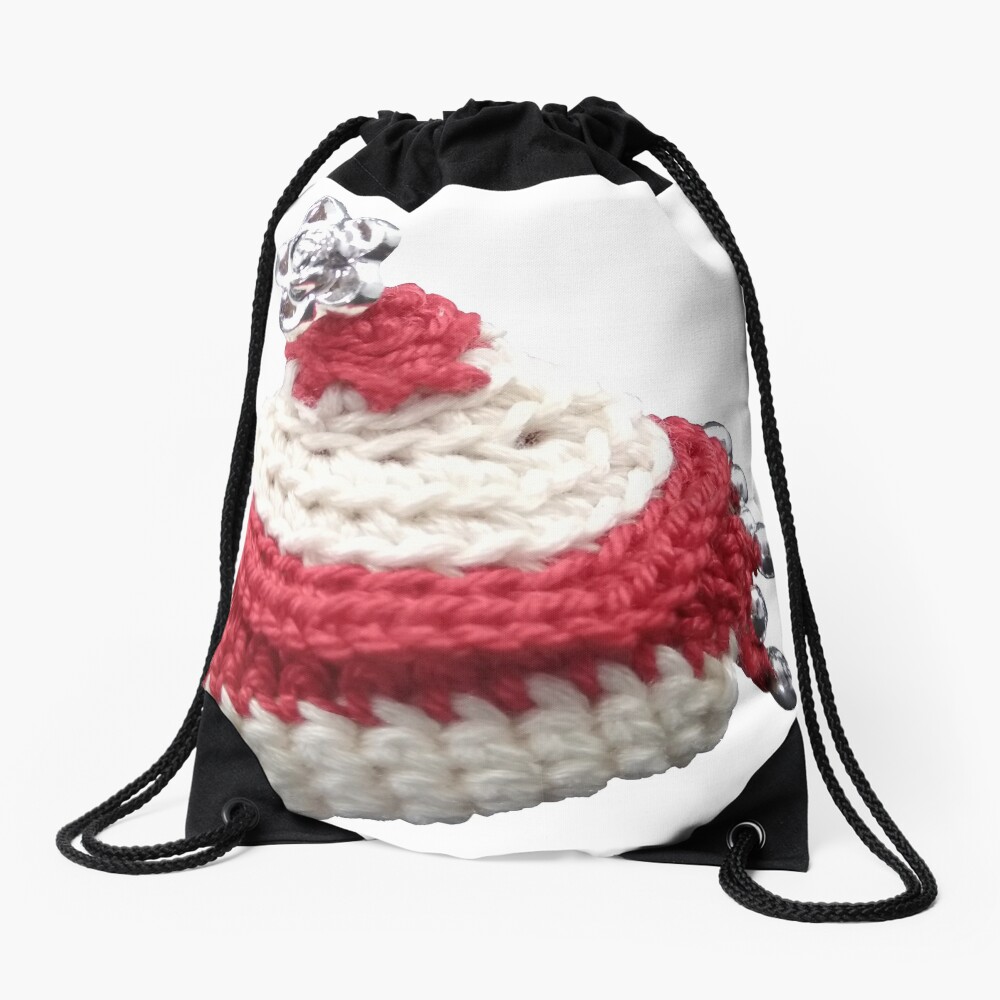 Sac à cordon « Création en crochet, mini panière à perles, Vata»